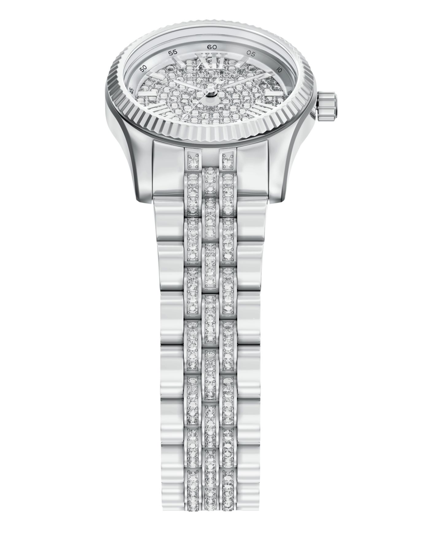 Женские часы Michael Kors Lexington Three-Hand Silver-Tone Stainless Steel Watch, 26mm — фото 4