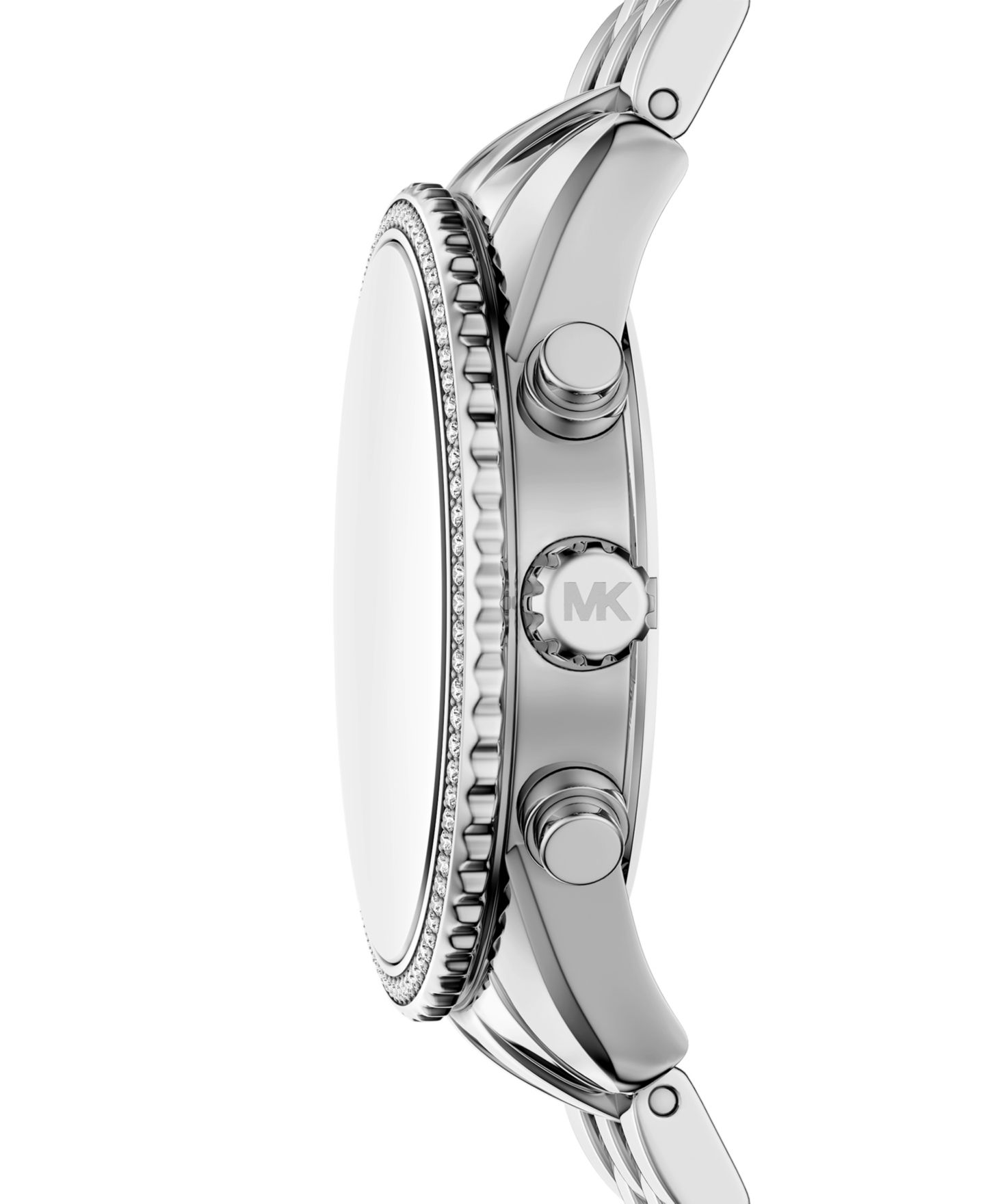 Женские часы Michael Kors Bryant Chronograph Silver-Tone Stainless Steel Watch, 35mm — фото 3