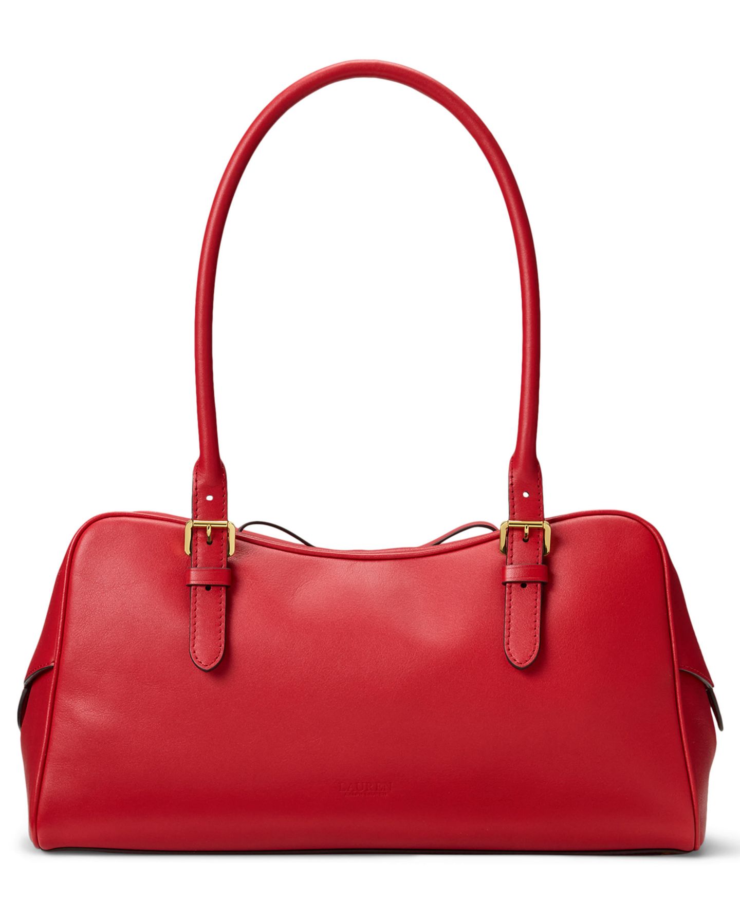 Женская сумка Lauren Ralph Lauren Leather Large Marcy Zip Slim Shoulder, цвет: Красный — фото 3