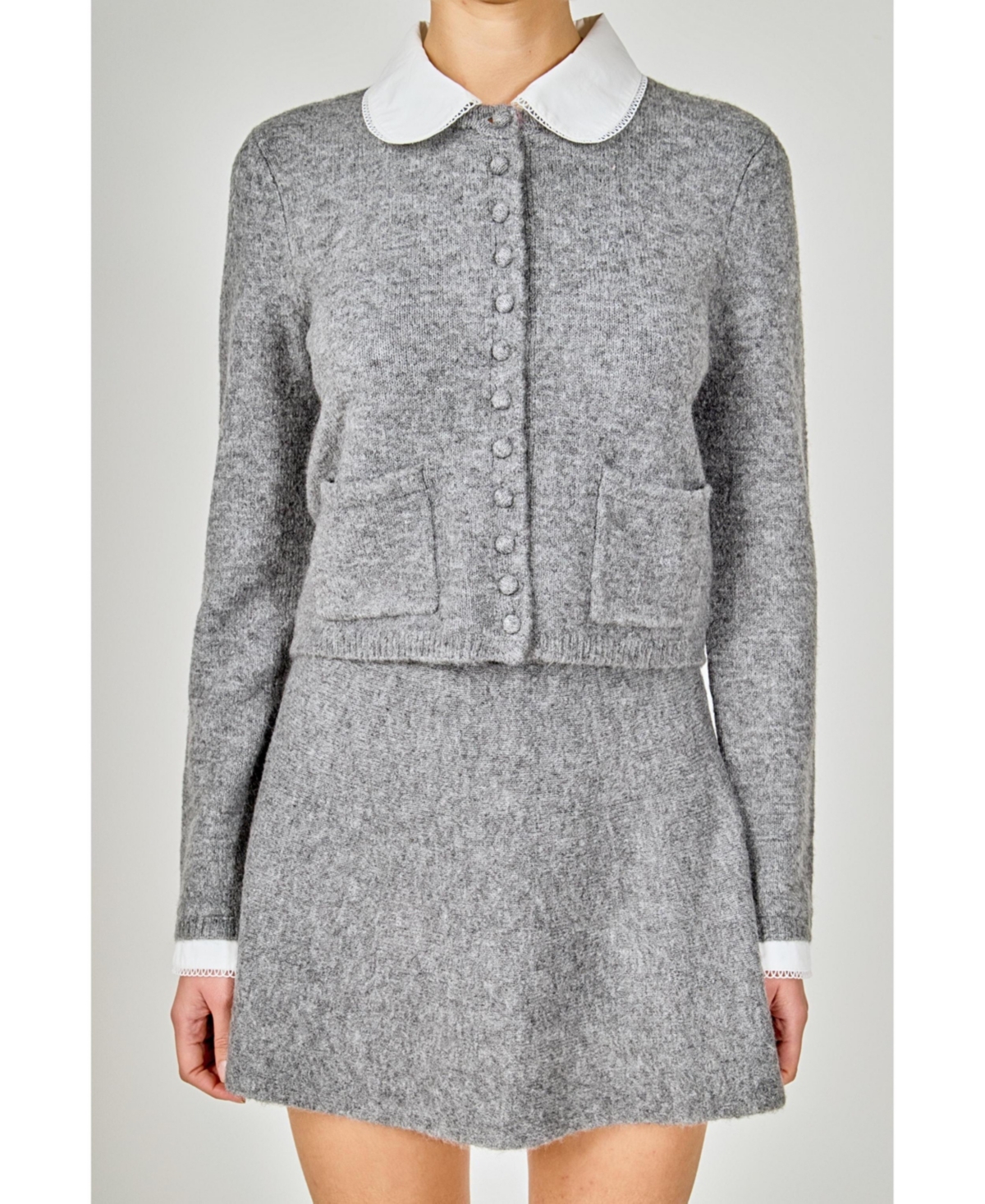 endless rose Women's Knit Cardigan with Peter Pan Collar Sweaters