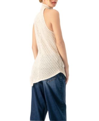 Women's Knit Halter Neck Sleeveless Top