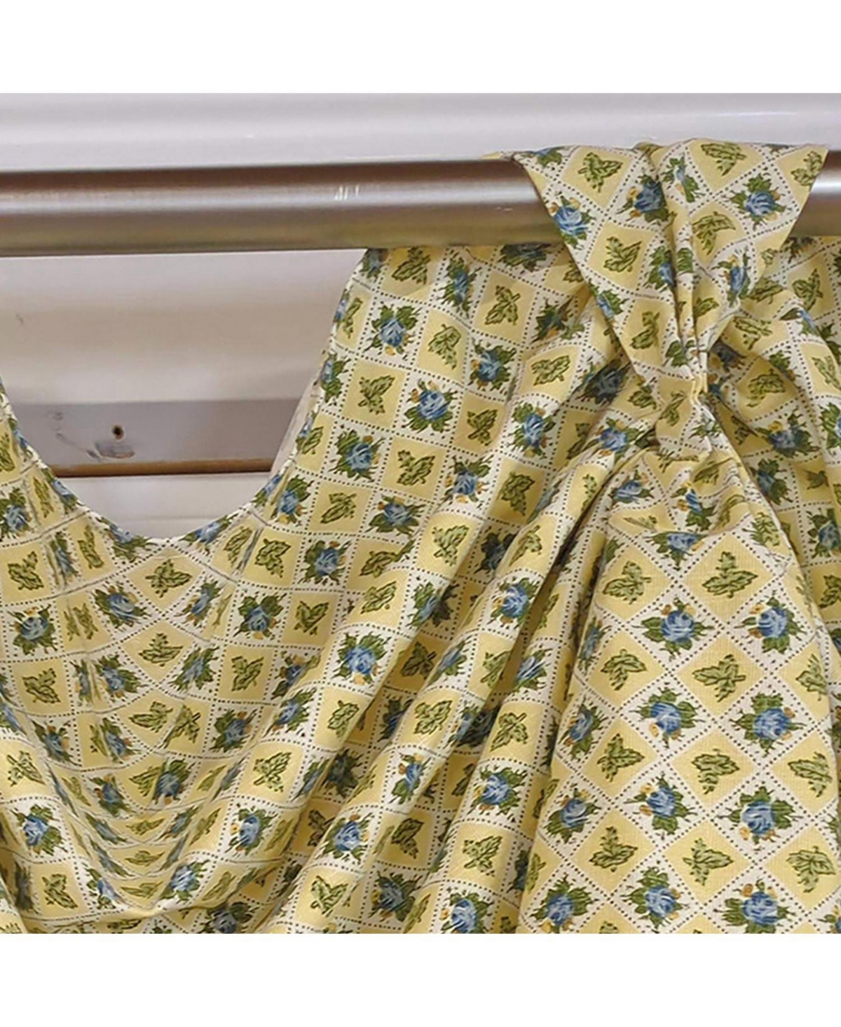 Rlf Home Little Treasure 3-s Victory 100% Cotton Tab Top Swag Window Curtain 54" x 25" Yellow