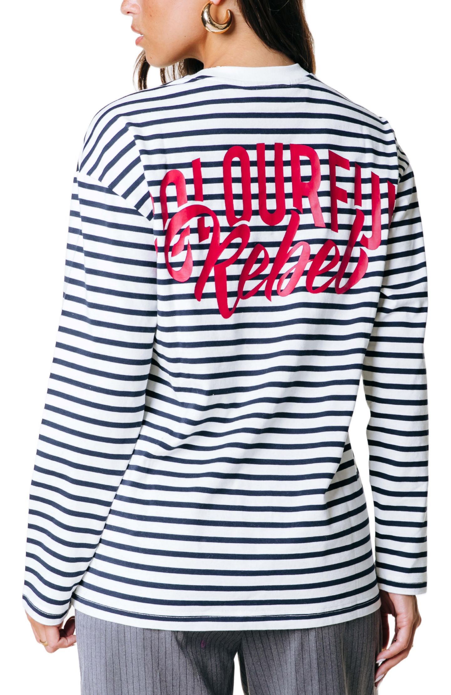 Женский топ Colourful Rebel Bold Logo Longsleeve, цвет: Белый — фото 2