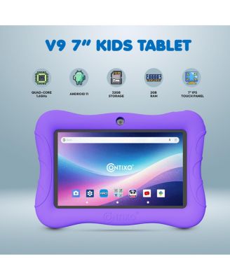 V9 Kids Tablet 32GB, 7” Screen WiFi Learning Device with Parental Controls, Shockproof Case, Epic! & LingoKids Apps
