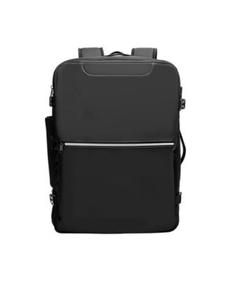 80L Vacuum Seal Compression Travel Backpack with Pump, Expandable, TSA-Approved Lock, Water-Resistant Carry-On Luggage, Black