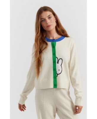 Women's Miffy Peek-Placket Wool-Cashmere Sweater