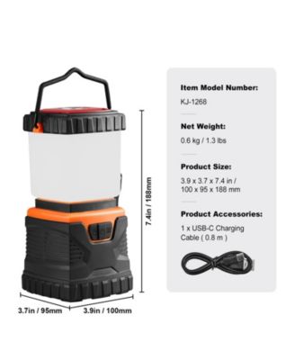 All-in-One Rechargeable LED Camping Lantern, 1000LM, 360° Illumination, 4 Lighting Modes, USB Charging