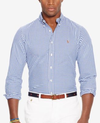 Polo Ralph Lauren Slim-Fit Stretch-Oxford Shirt & Reviews - Casual  Button-Down Shirts - Men - Macy's