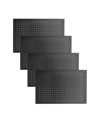 24"x16" Pegboard Wall Organizer 128 PC Kit, Black