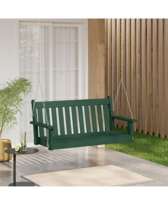 Outdoor Patio HDPE Hanging Front Porch Swing Bench