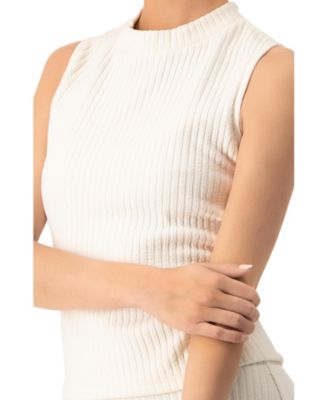 Women's Sleeveless Ribbed Crop Top