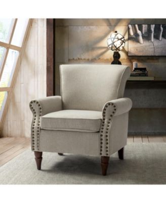 Mooresville Upholstered Armchair with Solid Wood Legs