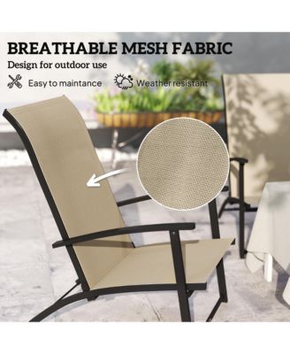 Folding Patio Chairs Set of 2, Portable Camping Chairs,