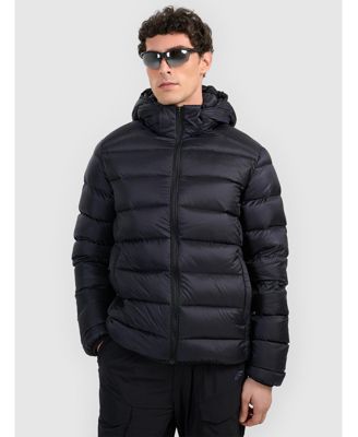 Men's trekking down jacket with natural filling