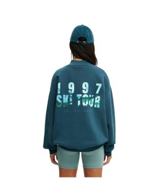 Women's Active Plush Mock Neck Sweatshirt