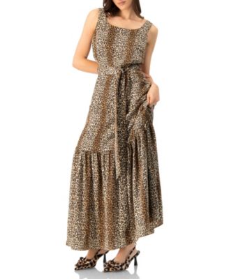 Women's Animal Print Maxi Dress