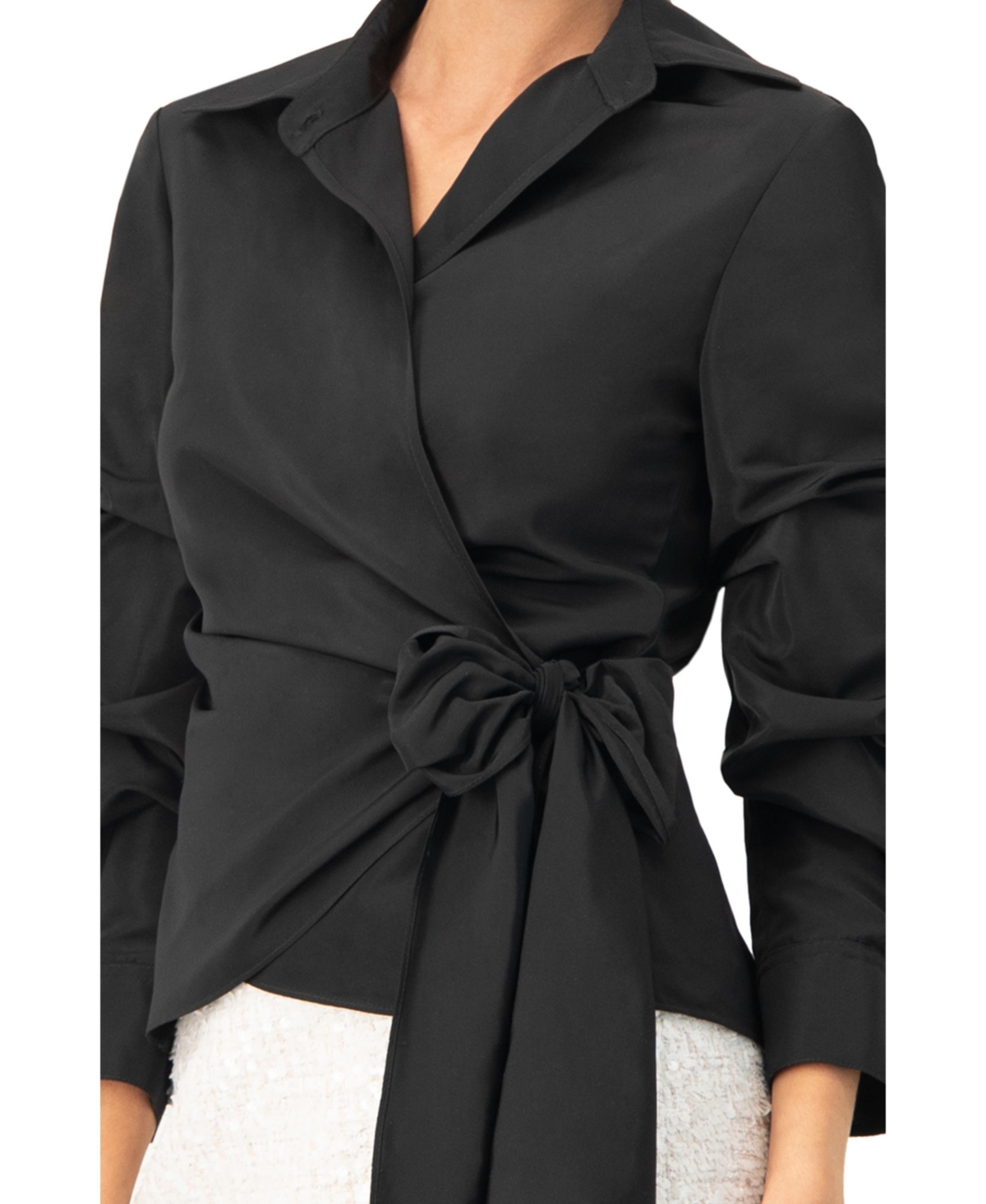 Ivonne Women's Long Sleeve Wrap Shirt