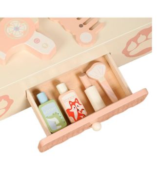 Bear Vanity Set for Girls | Kids Makeup Table with Mirror, Drawer & Pretend Cosmetics