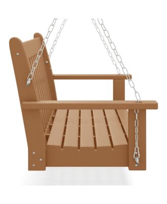 Outdoor Patio HDPE Hanging Front Porch Swing Bench