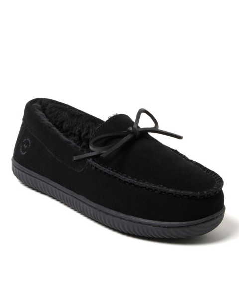 Мужские Dearfoams Men's Douglas Genuine Suede Moccasin House Shoe Slipper