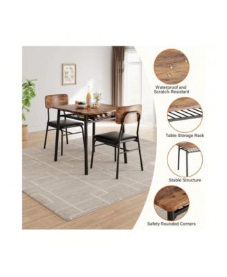 Kitchen Table Dining Room Set For 2 3Piece Modern Dining Table Set for Dining Room, Home Office, Living Room