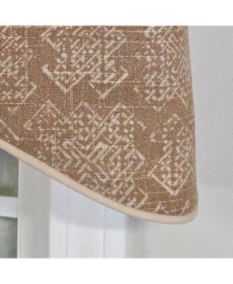 Derek Cornice 100% Cotton Rod Pocket Lined Window Valance 50" x 17" Brown