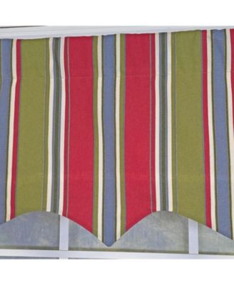 Nigel Stripe Regal 100% Cotton Rod Pocket Lined Window Valance 50" x 17" Multi