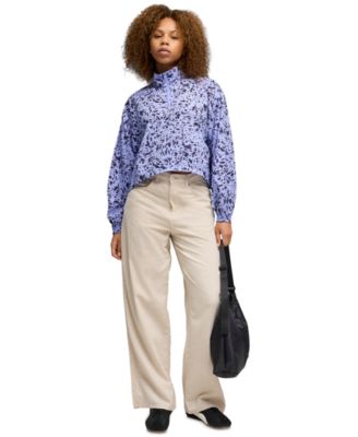 Women's ESS Graphic Animal Relaxed Woven Half-Zip Jacket