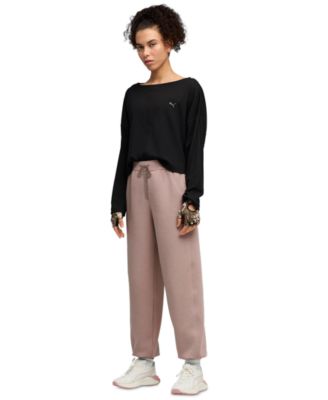 Women's Cloud-Spun Rib Slouch Crew Neck Long Sleeve Shirt