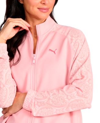 Women's Lace Bubble Hem Mock Neck Jacket