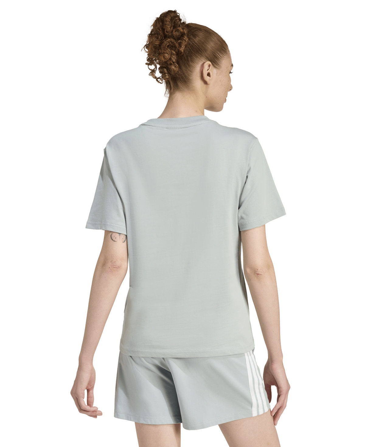 adidas Women's Short-Sleeve Cotton Crewneck Logo T-Shirt