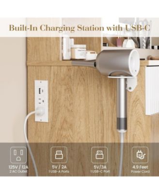 Makeup Vanity Lighted Mirror - Vanity Desk for Bedrooms, Apartments, Easy to Assemble