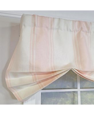 Faded Stripe Butterfly 100% Cotton Rod Pocket Lined  Window Valance 50" x 17" Pink