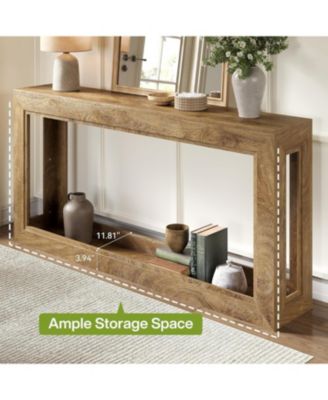 63-Inch Narrow Console Table, Long Couch Table Behind Sofa, Modern Entryway Table for Hallway, Living Room, Entrance, Foyer