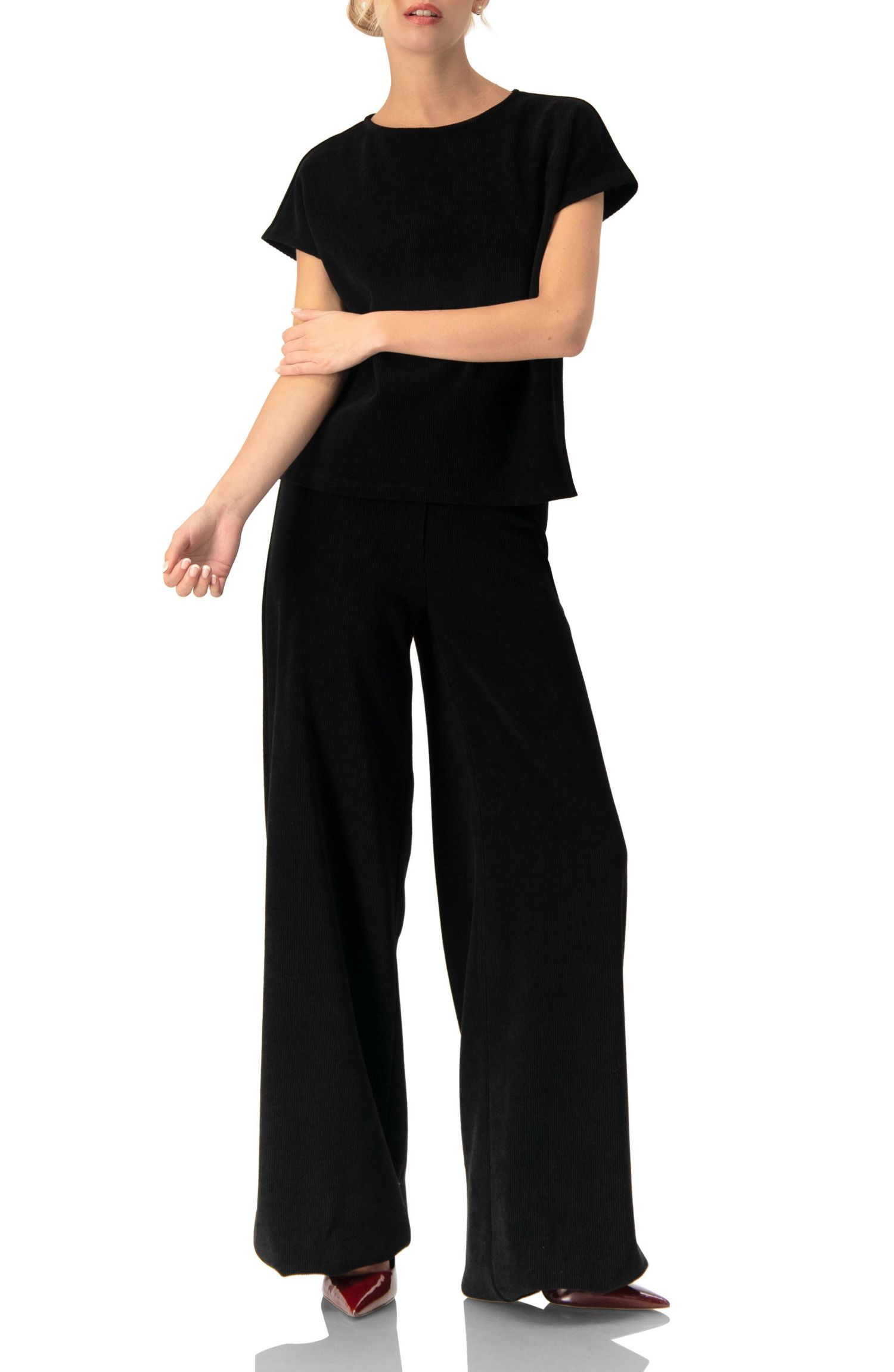Women's Corduroy Off-Shoulder Top