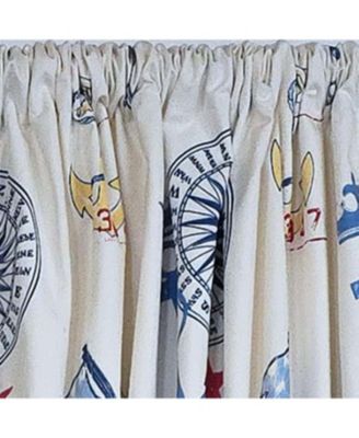 Ralph Lauren Navigator 100% Cotton Rod Pocket Window Curtain set of 2