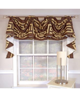 Atahualpa 3-S Victory 100% Cotton Tab Top Swag Window Curtain 54" x 25" Brown