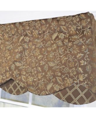 Chopin Petticoat 100% Cotton Rod Pocket Lined  Window Valance 50" x 15" Brown