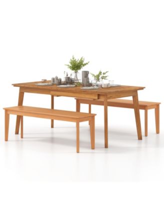 55 Inches Outdoor Teak Wood Bench For Garden