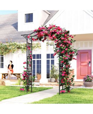 Garden Arch, Garden Arch Trellis with Extended Top,