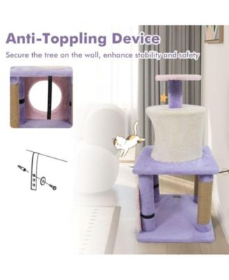 31.5"Tall Multi-Level Cat Tree in Purple