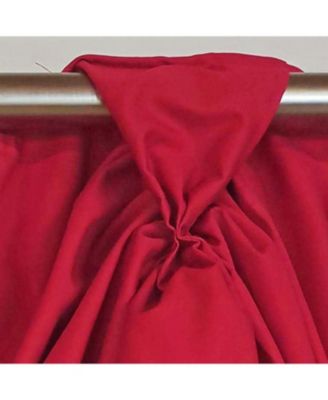 Classic Twil 3-S Victory 100% Cotton Tab Top Swag Window Curtain 54" x 25" Red