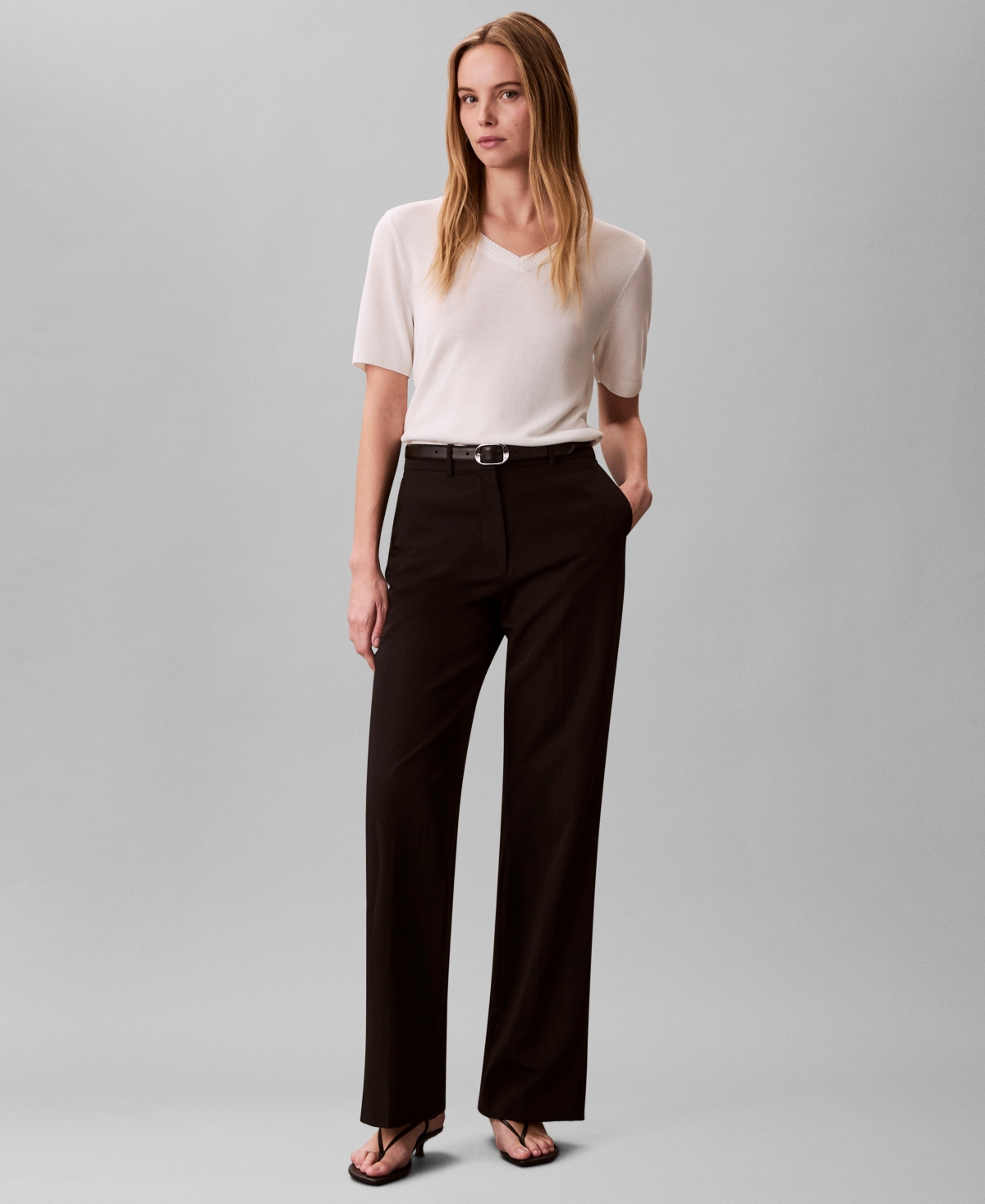 Calvin Klein Women's V-Neck Knit Sweater