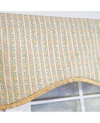Rosalinda Cornice 100% Cotton Rod Pocket Lined  Window Valance 50" x 17" Yellow