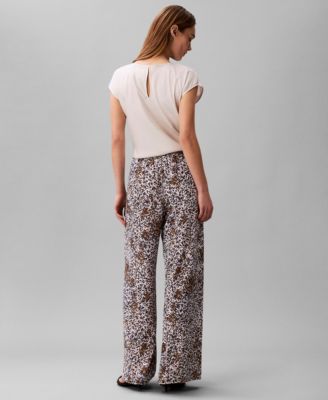 Women's Textured Print Pull-On Pants