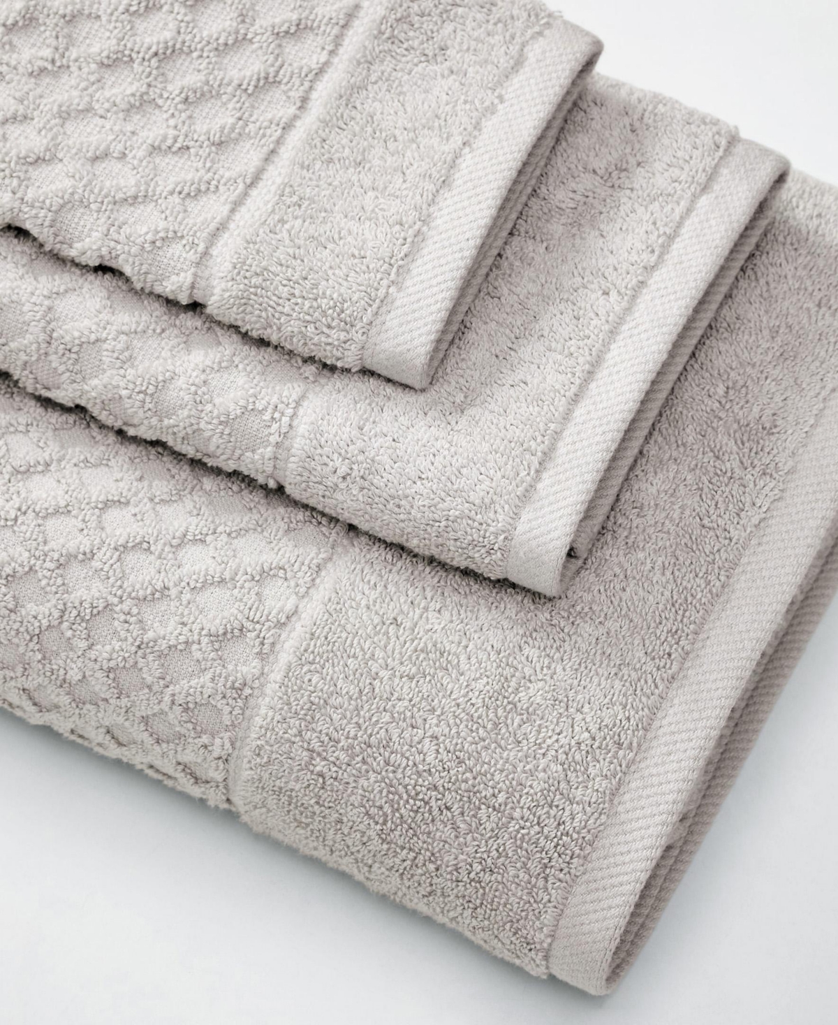 Linery & Co. Quick-Drying Cotton Diamond Waffle Textured 2-Piece Bath Sheet Set