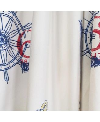 Ralph Lauren Navigator 100% Cotton Rod Pocket Window Curtain set of 2