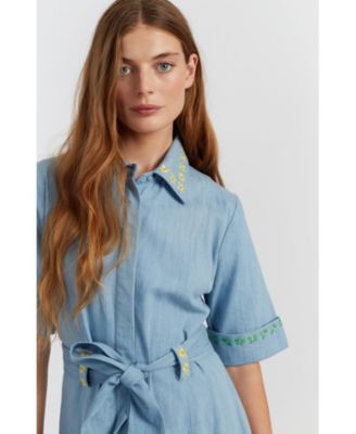 Women's Chambray Buttercup Shirt Dress