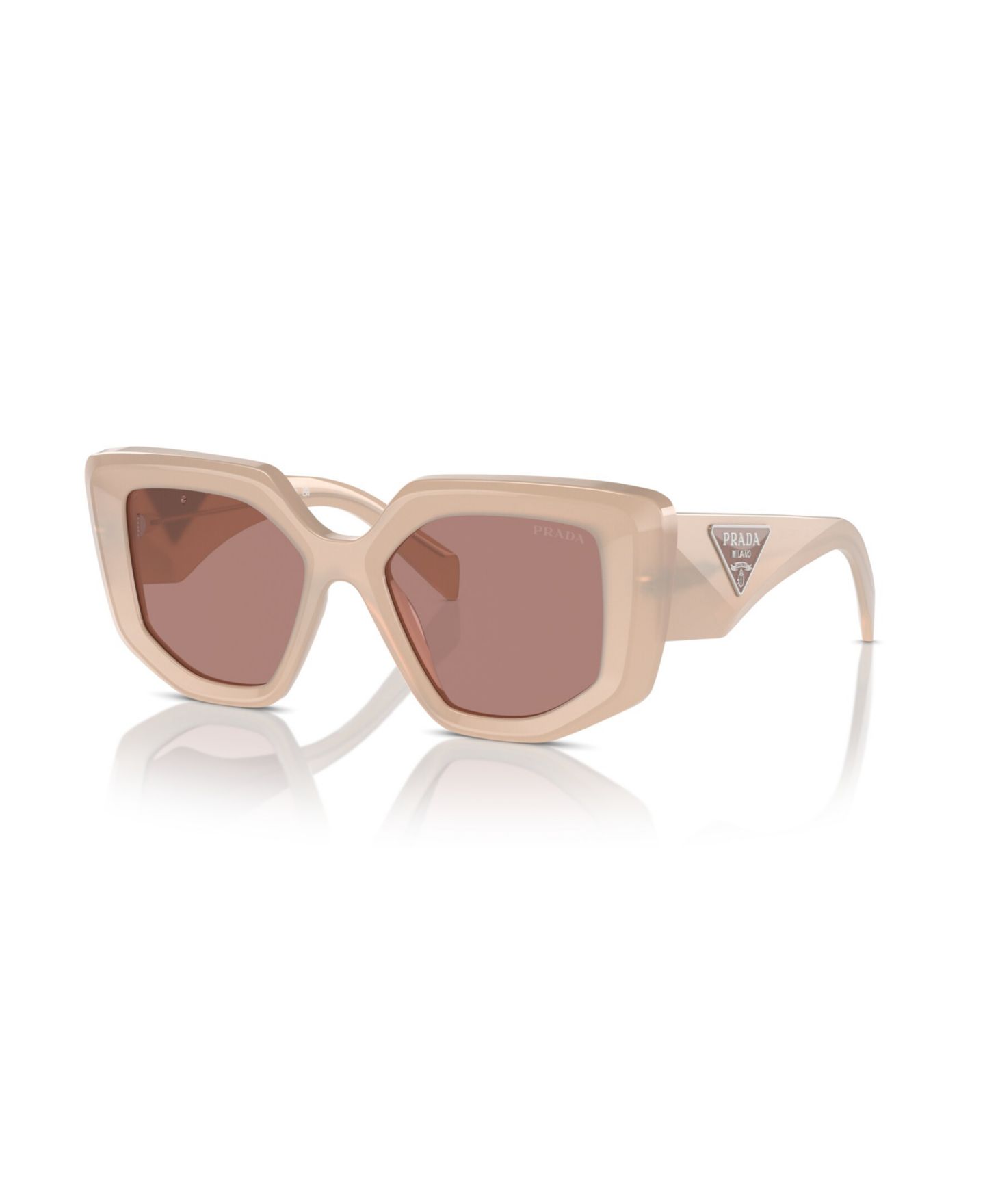 Женские солнцезащитные очки PRADA Geometric Sunglasses, PR 14ZS, цвет: Тёмно-зелёный — фото 1