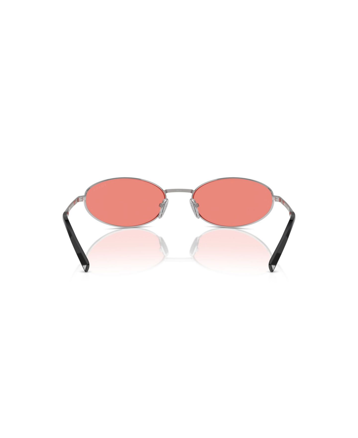 Женские солнцезащитные очки PRADA Oval Sunglasses, PR A59S, цвет: Серебряный — фото 4